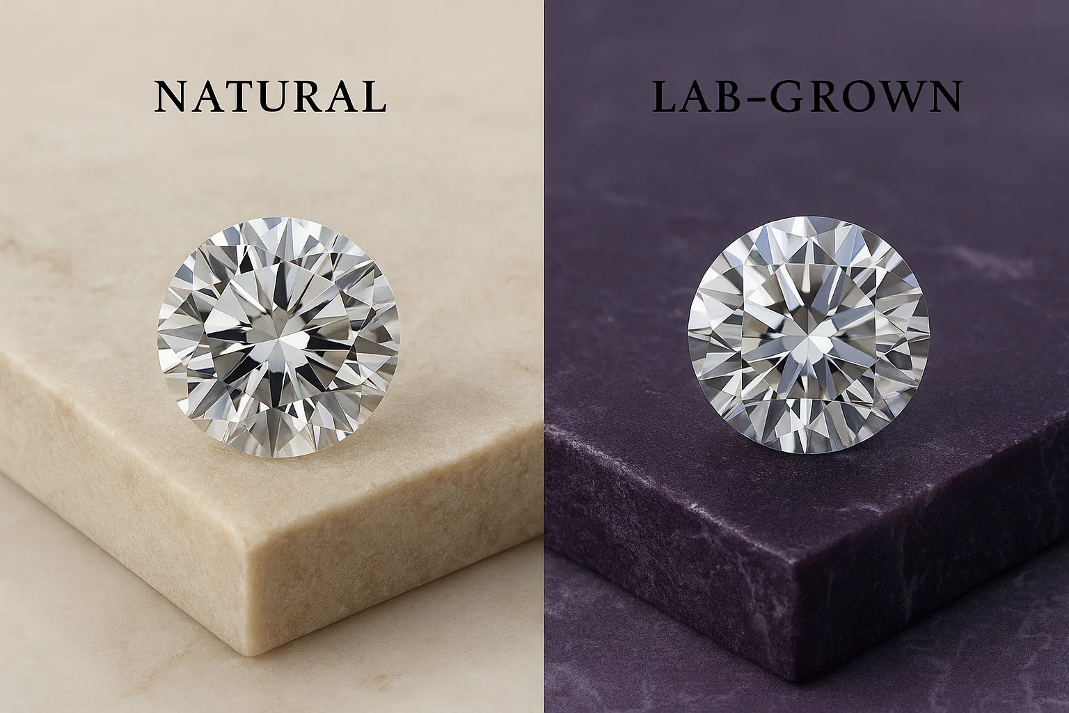 מה ההבדל בין יהלומים טבעיים ליהלומים ממעבדה?